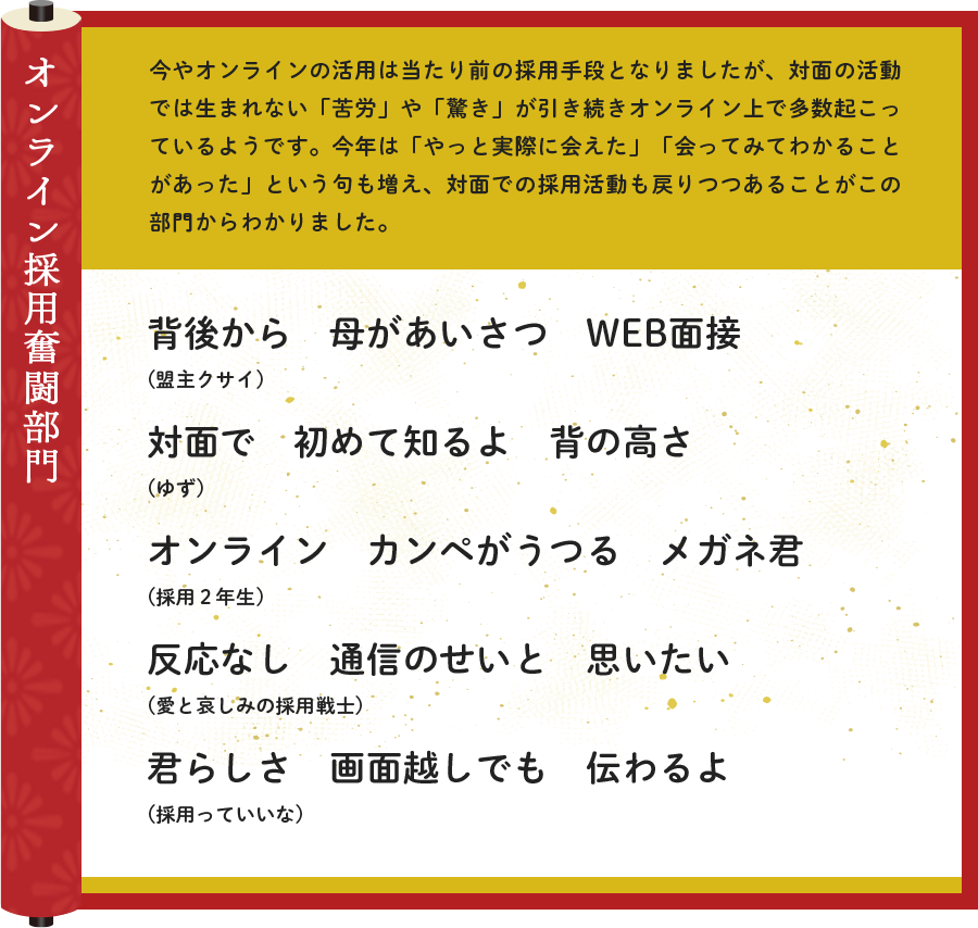 オンライン採用奮闘部門