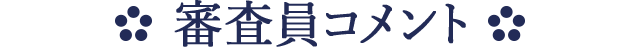 審査員コメント